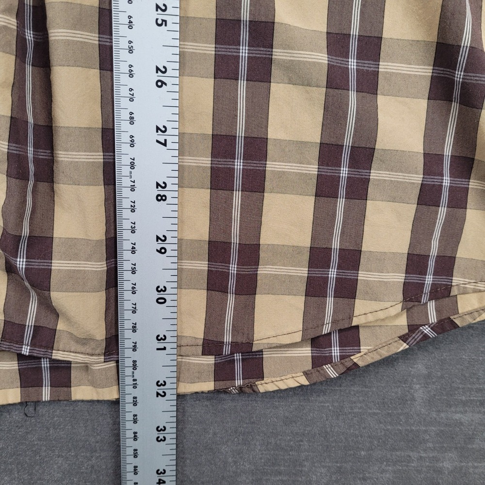 Dixxon Flannel Co The Hustler Bamboo Short Sleeve Plaid Shirt Mens Large Brown - Picture 5 of 6